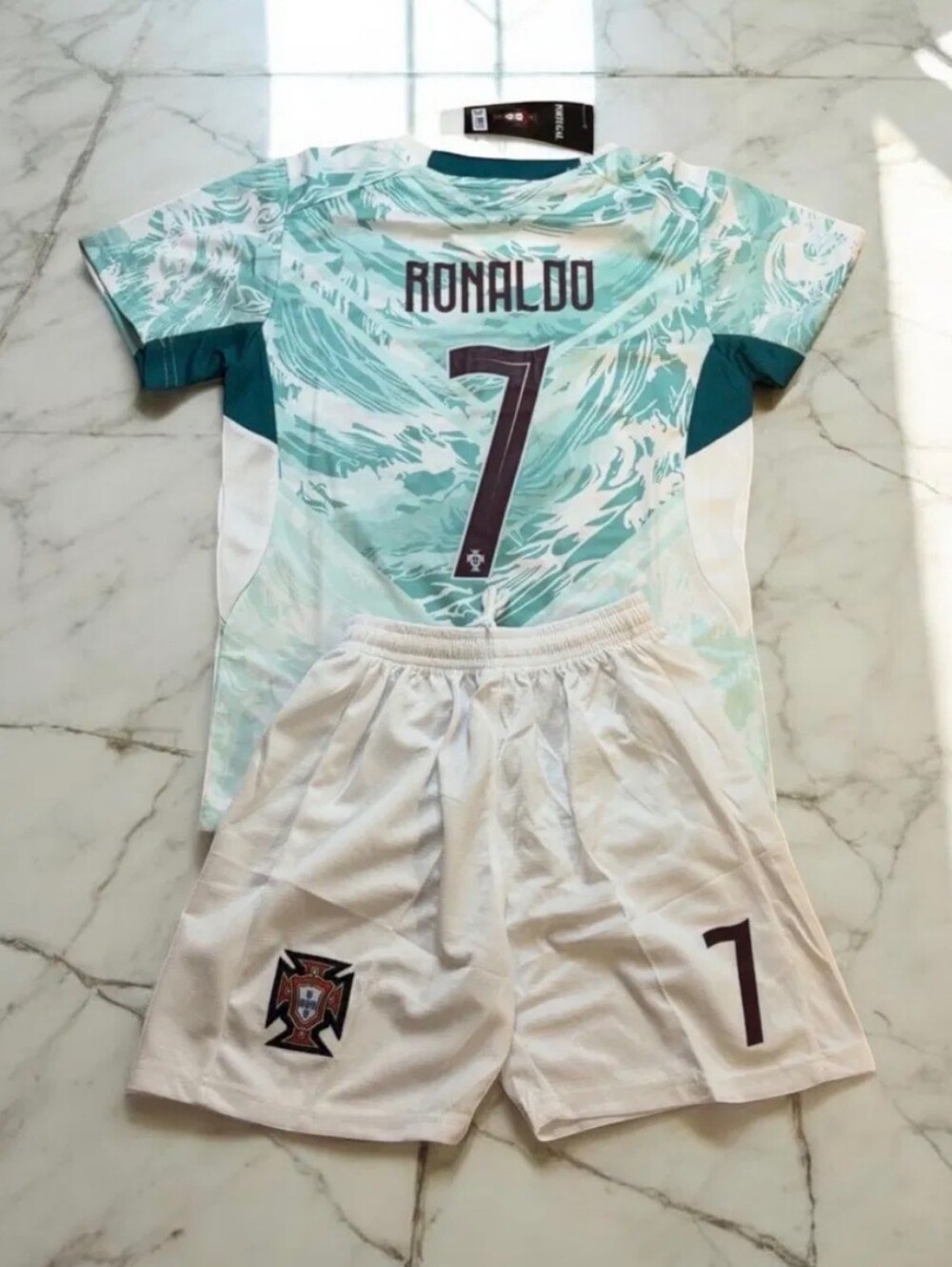 Ronaldo Portugal 2026 Away Kids Kit #7 Jersey & Shorts